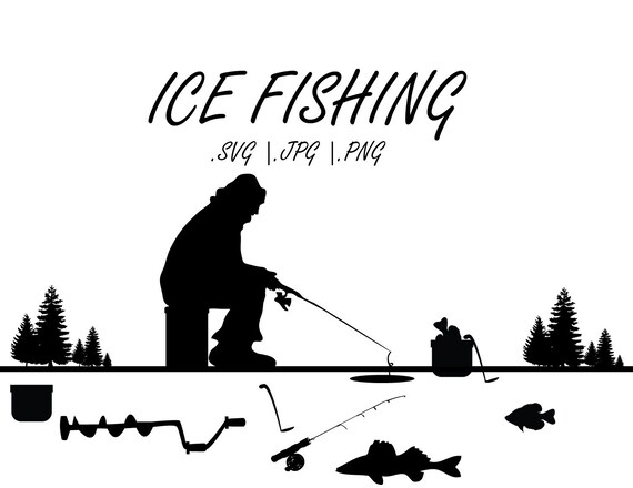 Download Ice Fishing Graphic Files Minnesota Svg Png Jpg Etsy