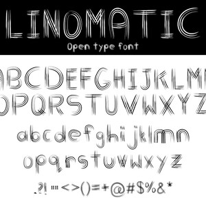Linomatic open type font