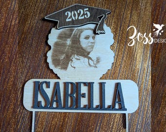 Adorno para tarta con foto grabada personalizada 2025