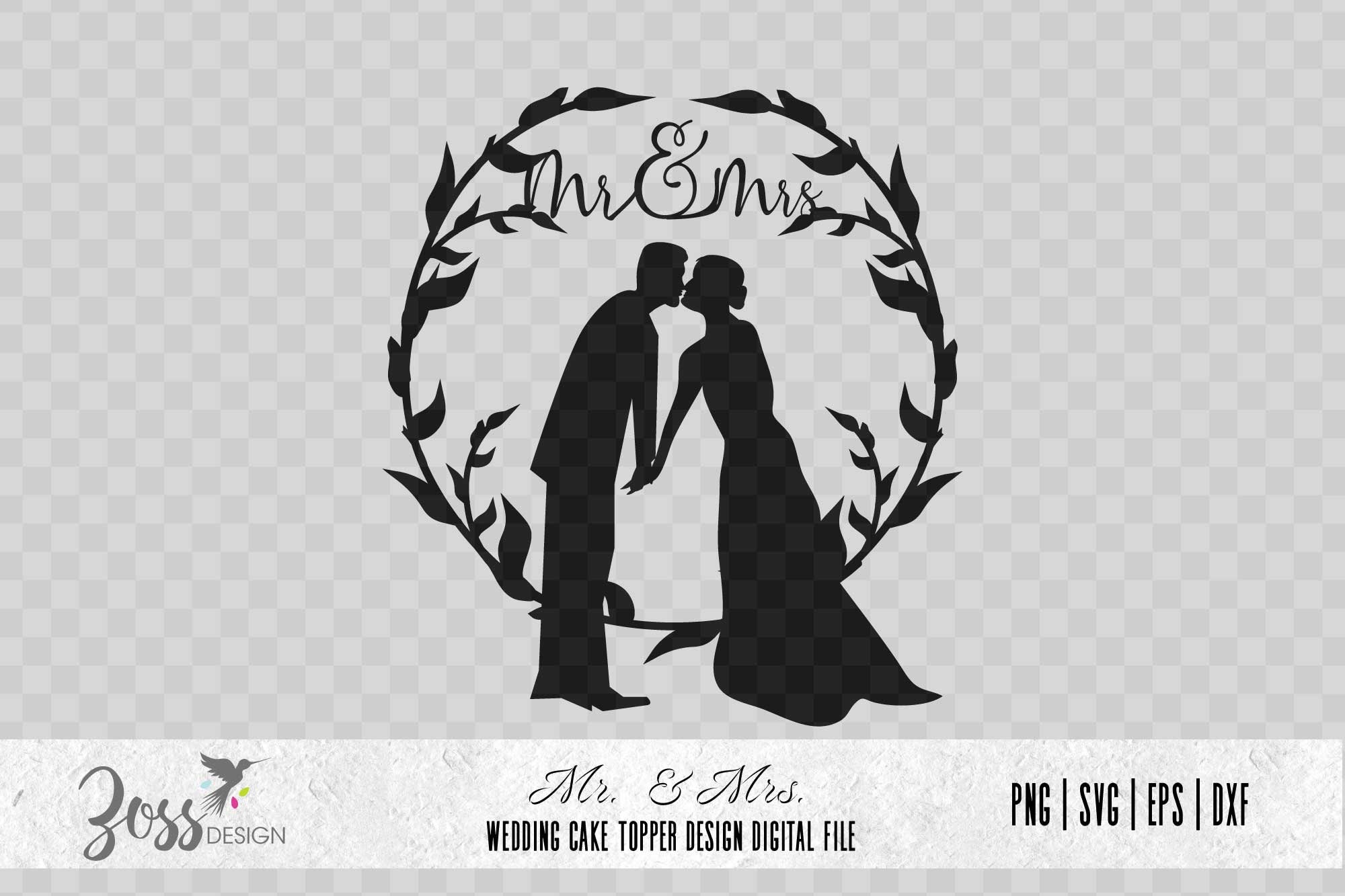 Wedding Cake Topper Digital Cut File | SVG | Bride and Groom Cake ...