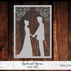 Bride and Groom Wedding svg cut file | svg file | digital file | wedding clipart | wedding Silhouette