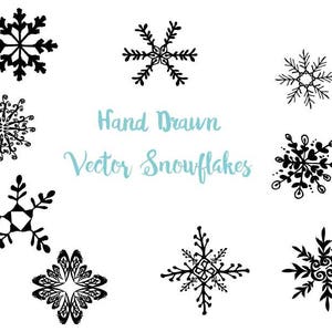 Hand drawn Vector snowflakes