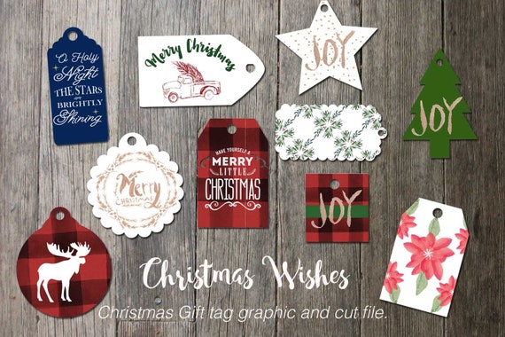 Download Free Print Cut Tag Template Christmas Gift Tags Etsy SVG DXF Cut File