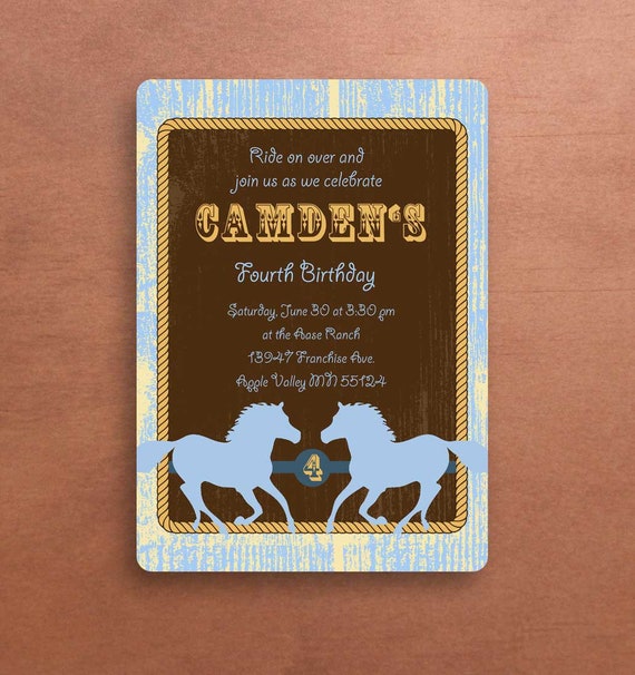Free Horse Invitation Templates Bagvania