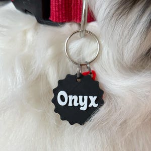 3D Printed Custom Pet ID Tag, Personalized Dog Cat Name Tag Keychain image 8