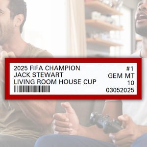 Individuell abgestufte Etiketten für Standard-Plattenrahmen | Sammelkarten, Geburtstag, Weihnachten, Geschenk, Sportmannschaft, Familie, Freunde, Abschlussfeier
