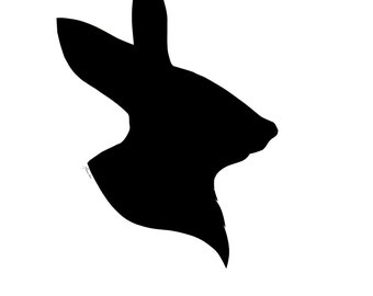 Rabbit Silhouette Portrait Papercutting
