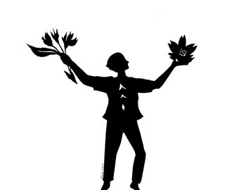 Sakura Silhouette Papercutting
