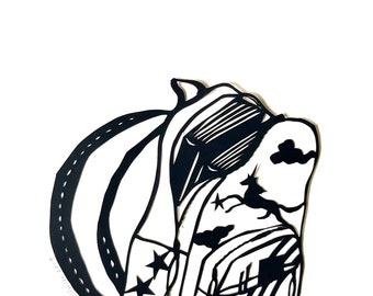 Back to School Silhouette Papercutting