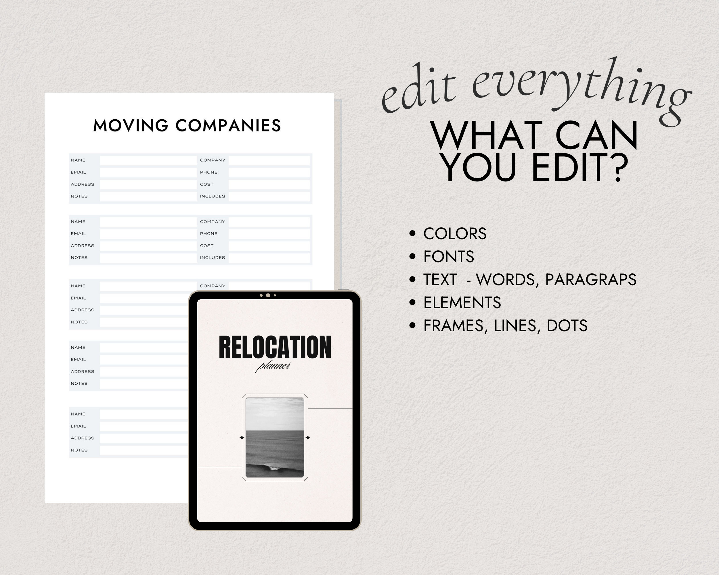 House Moving Planner Relocation Checklist Printable house Changing ...