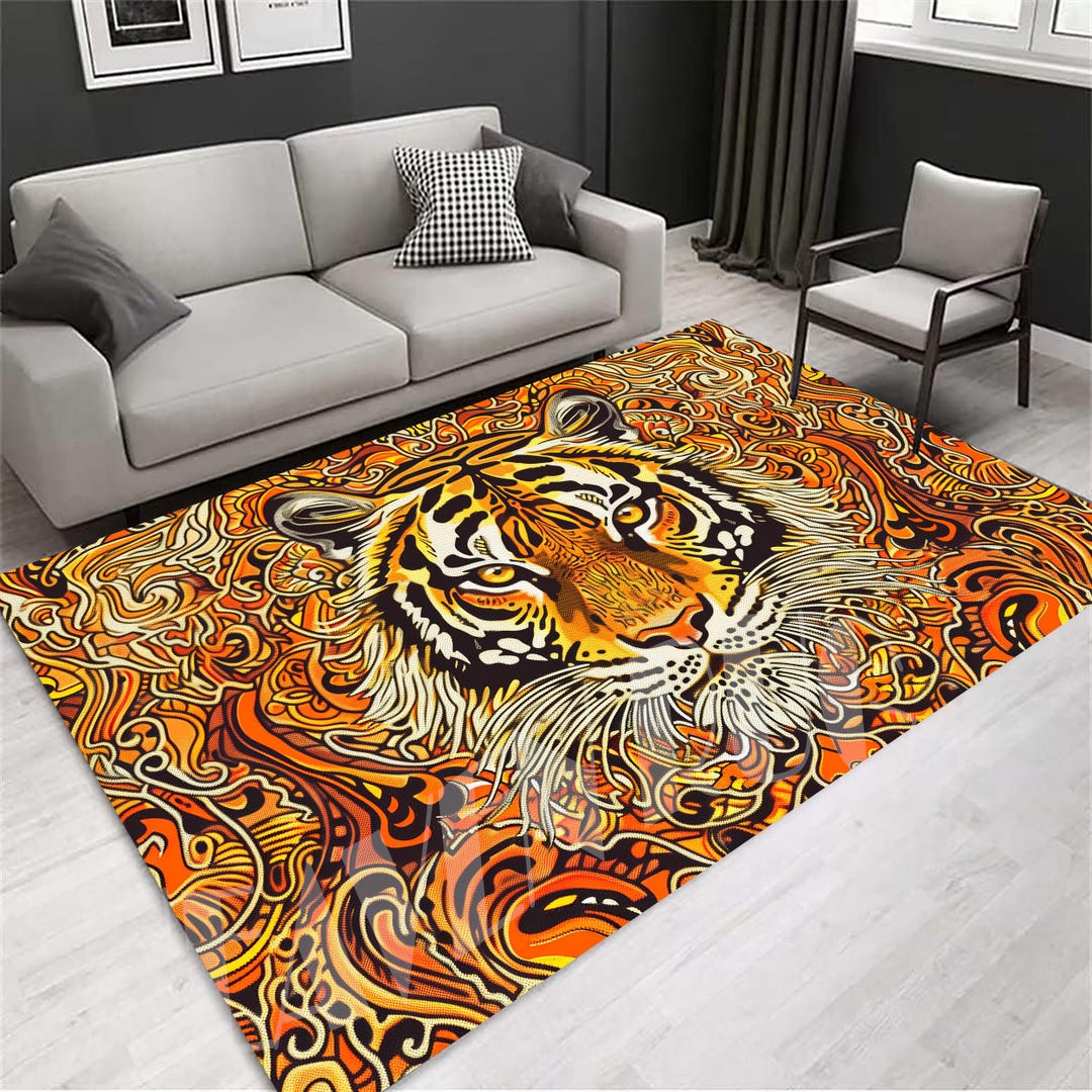 Leopard Rug, Leopard Design Rug, Animal Design Rug, Jungle Leopard Rug ...
