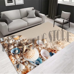 Muschel Sand Teppich: Nautische Strand Dekoration