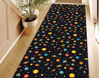 Tapis Space Runner : décoration de chambre d&#39;enfants planète
