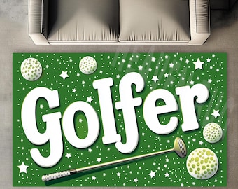 Dywan w stylu golfowym: zielona dekoracja pokoju zabaw