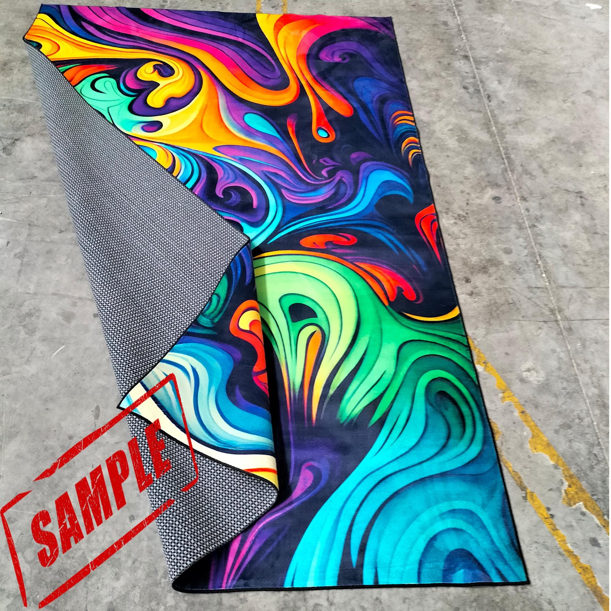 Deep Raspberry Rug Swirl Rainbow Swirl Area Rug: Groovy Colorful Decor - Etsy