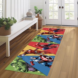 Super Hero Runner Rug: Kids Room Decor