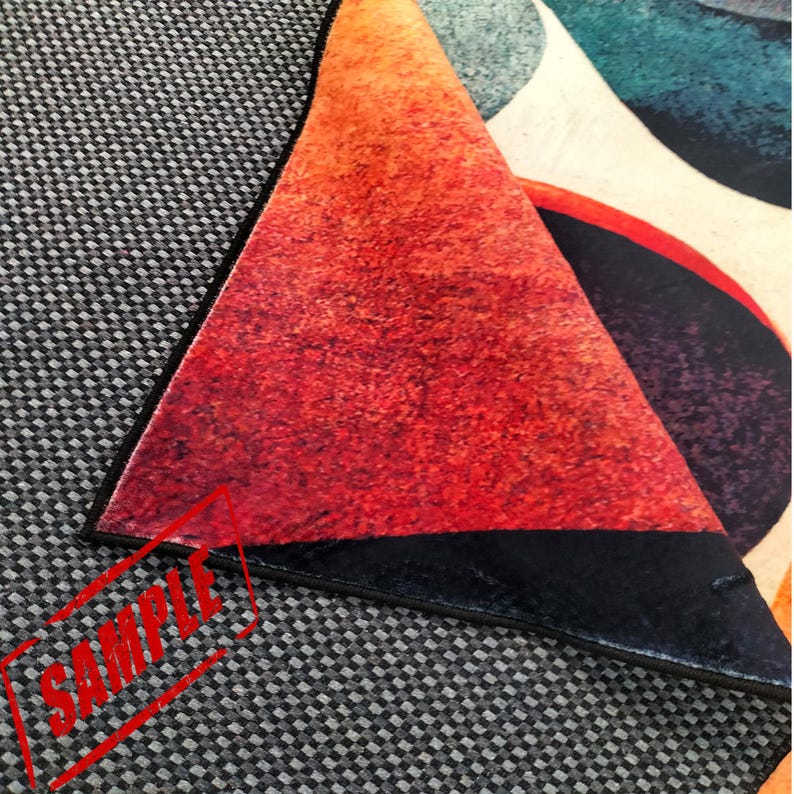 Colorful Abstract Rug Design Colorful Abstract Rug: Modern Art, Living Room Decor - Etsy