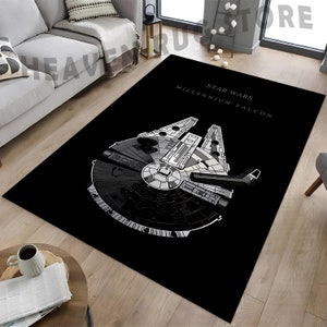 Millennium Falcon Rug: Star Wars Movie Decor, Fan Carpet