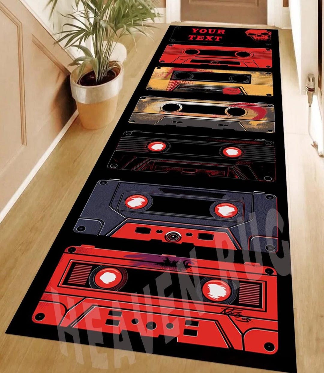 90s Cassette Tape Rug: Retro Music Room Decor - Etsy
