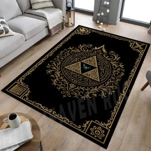 Zelda Rug: Game Room Decor - Legend of Zelda Symbol Art
