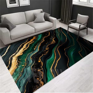 Carpette en marbre vert : décoration d&#39;intérieur moderne Gold Line