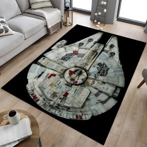 Millennium Falcon Rug: Star Wars Fan Carpet, Sci-Fi Movie Decor