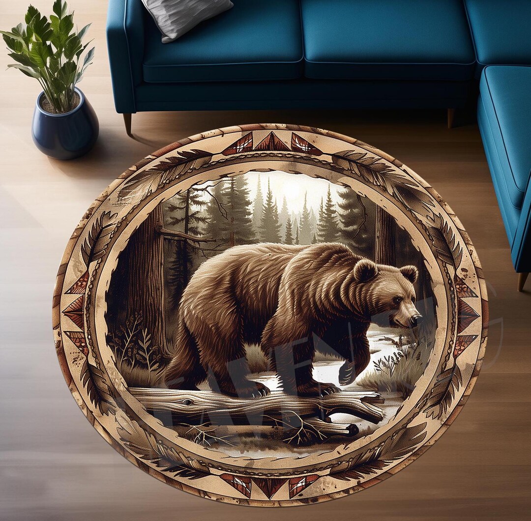 BEAR PRINT ORGANIC BUNNY RUG