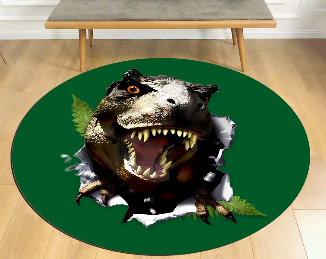 3D Dinosaur Lake 1068 Adrian Chesterman Rug Non Slip Rug Mat