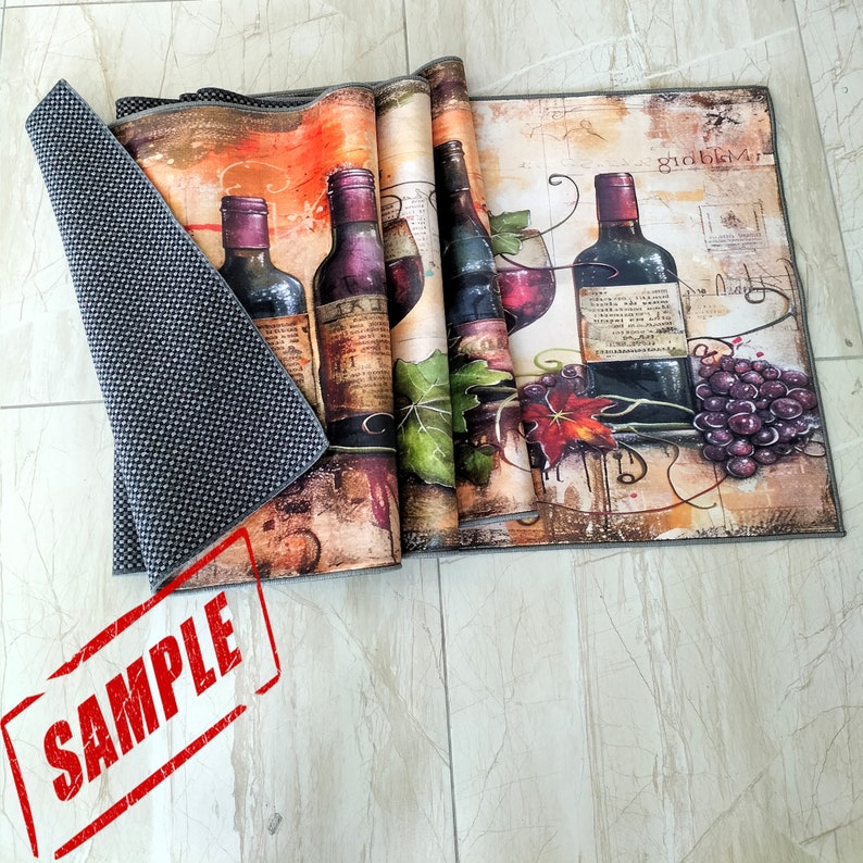 Wine Runner Rug: Kitchen Hallway Decor - Etsy