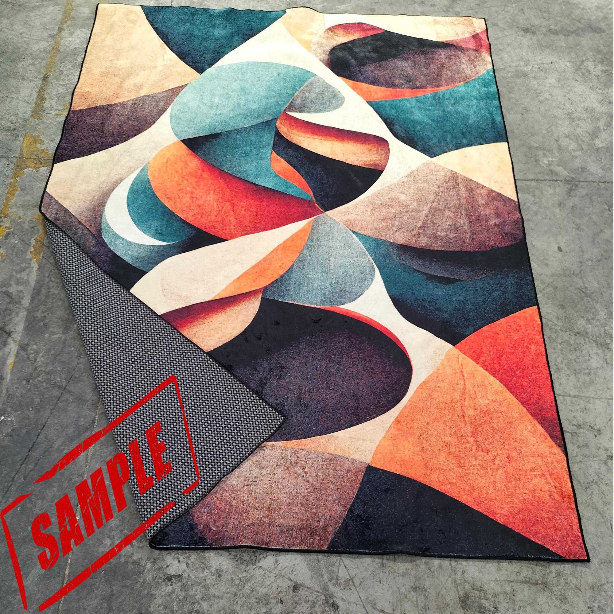 Colorful Abstract Rug: Modern Art, Living Room Decor - Etsy