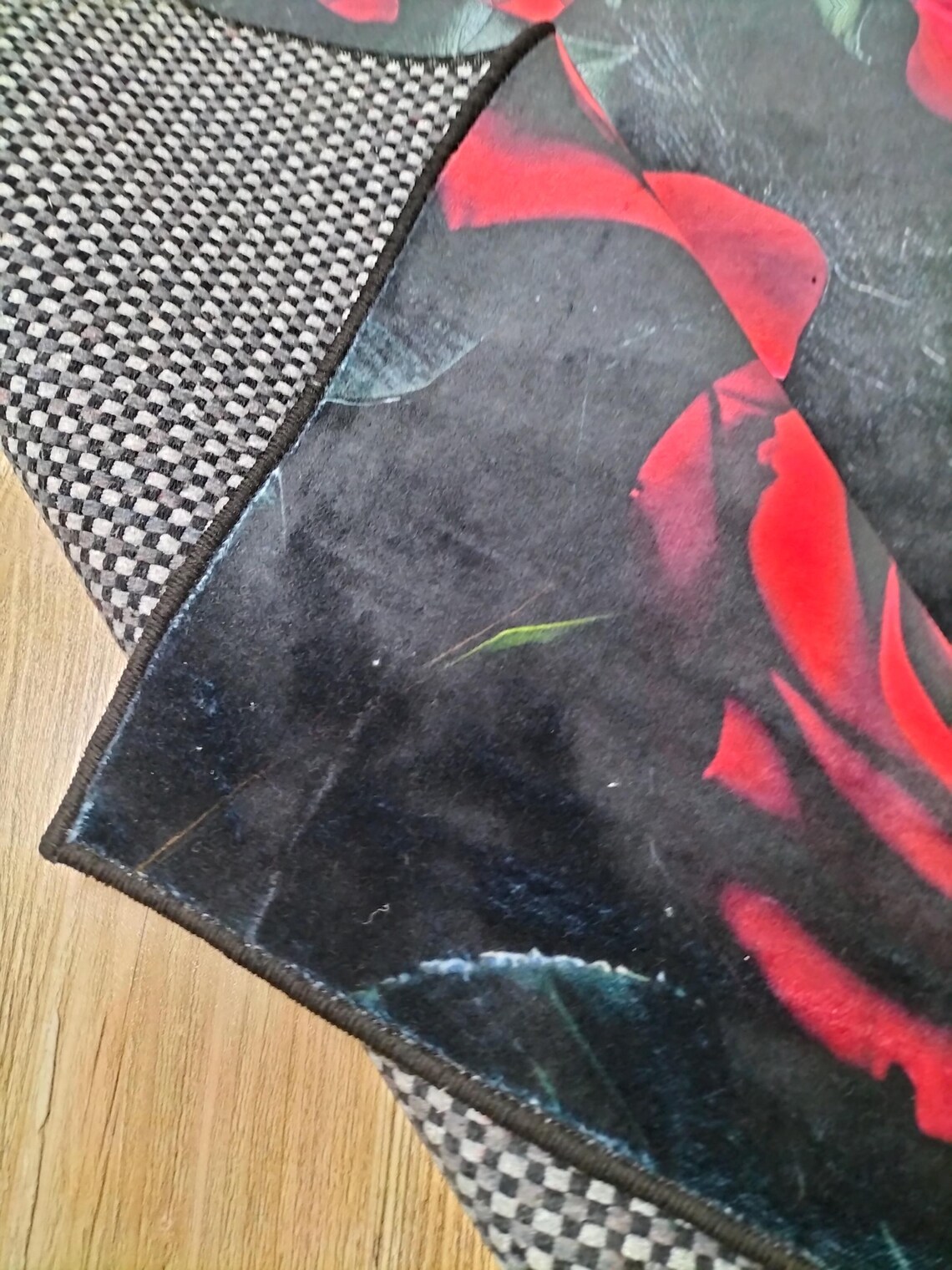 Red Roses Runner Rug: Modern Floral Hallway Carpet - Etsy