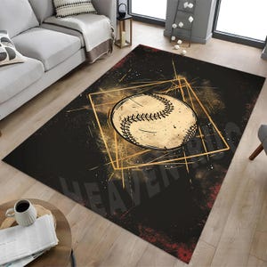 Baseball Rug: Decorative Sports Fan Area Rug