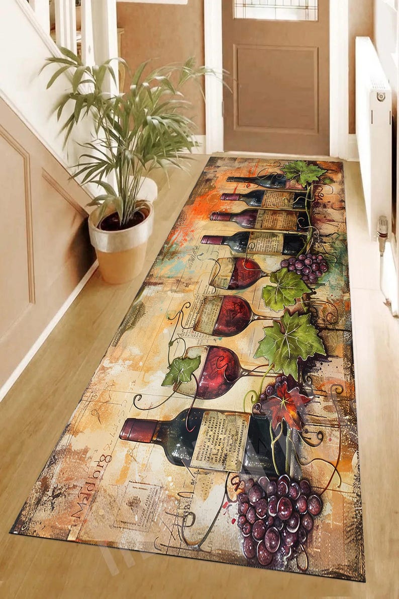 Wine Runner Rug: Kitchen Hallway Decor - Etsy