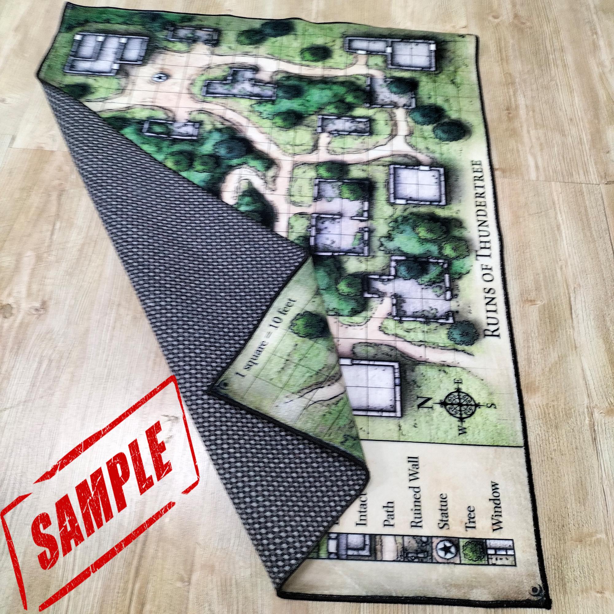 Thundertree Map Ruins of Thundertree Map Rug: Dungeons and Dragons Game Room Decor - Etsy