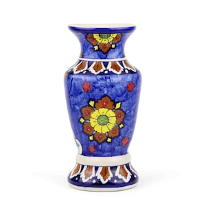 Jarrón de flores de diseño vintage pintado a mano