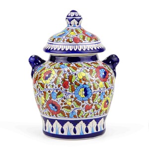 Lid Candy Jar And Decorative Handpainted Intricately