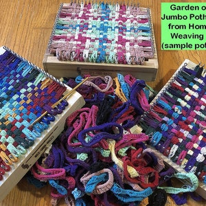 GARDEN OF HOPE-Potholder kit, Jumbo 10&quot; wood loom, artist blend, 24 ounces cotton blend loops, U.S.A. made, crafts, weaving, recycling