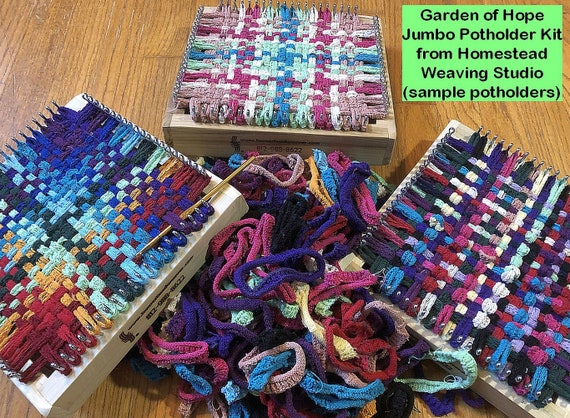 weaving loom kit toys, potholder loops