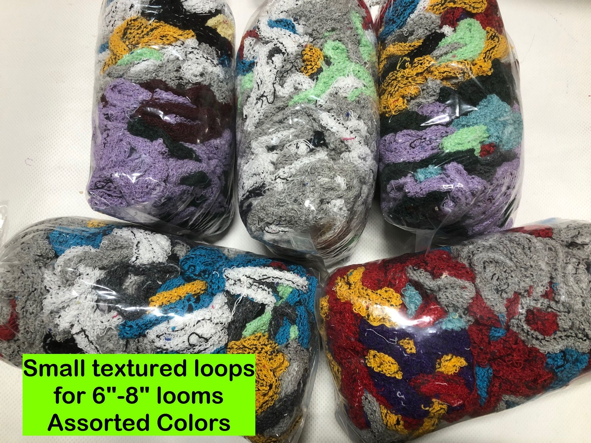 Loop Refills, WINTER WOODS Artist Blend, Colors Cotton Blend Potholder Loops,  U.S.A. Made, Crafts, Weaving, Rugs, Recycling 
