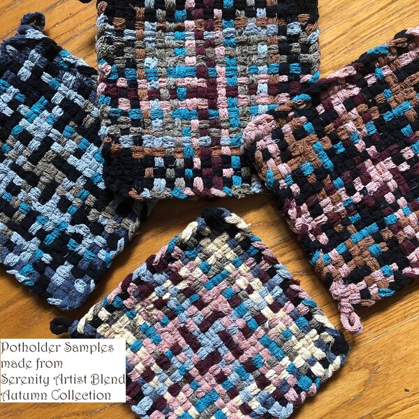 Loop refills, SERENITY Artist Blend, Jumbo cotton blend potholder loopers, recycled, assorted quantities