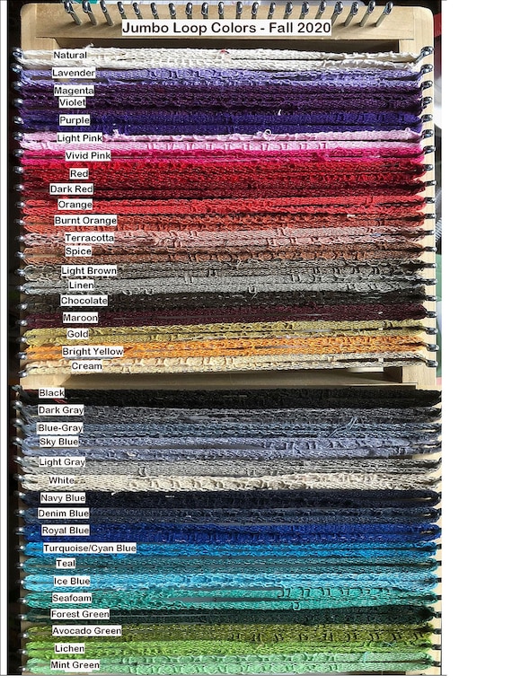 Potholder Jumbo 10 Wood Loom Kit, 1.5lbs Assorted Colors Cotton Loops,  U.S.A. Made, Craft Supplies, Sock Loopers, Weaving, Rugs, Recycling -   Denmark