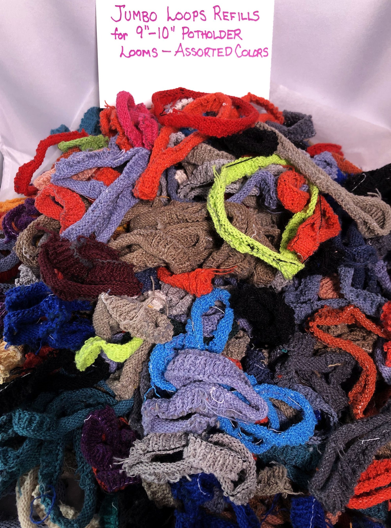 Jumbo Sock Loops assorted colors. Potholders loopers Made in Etsy