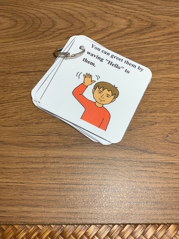 Social Skills Story Keyring Activity Autism PECS | Etsy
