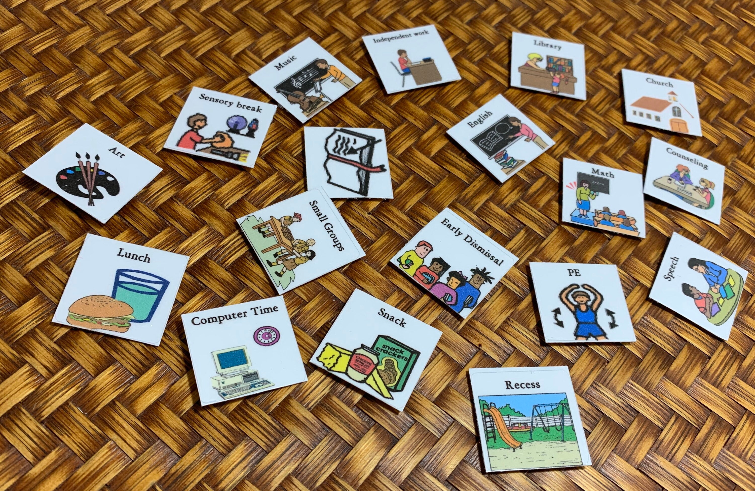 Daily Visual Week Day School Schedule Board Autism PECS - Etsy