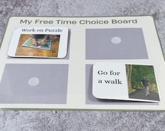 Visual Schedule Free Choice Board, Independent Leisure Activity System, Autism Special Needs Support