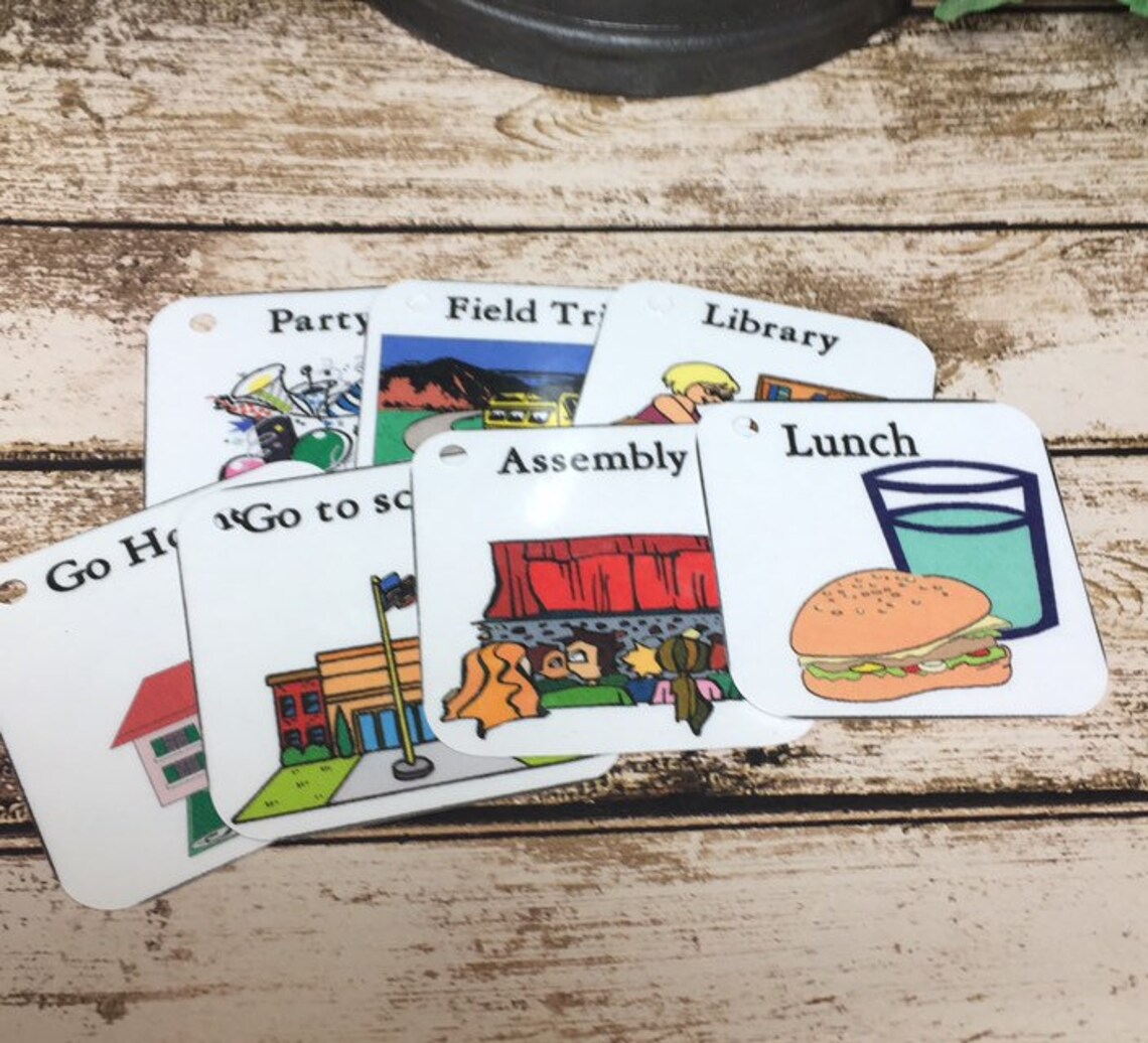 Social Skills Keyring School Activity, Autism PECS, Visual Aid ...