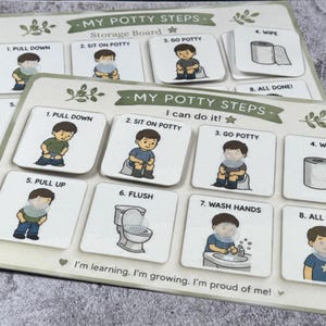 Horario visual para el entrenamiento para ir al baño en niños con autismo: Sistema PECS para rutinas de baño, apoyo para necesidades especiales.