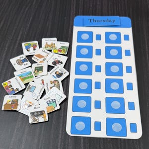Visual School Schedule Board for Autism, ADHD, Independence Skills