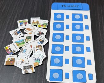 Visual School Schedule Board for Autism, ADHD, Independence Skills