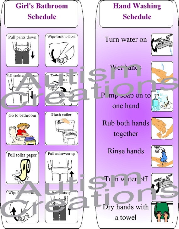 Diy Printable Download Autism Pecs Visual Schedule Hygiene Etsy